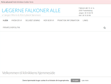 Tablet Screenshot of laegernefalkoneralle15.dk